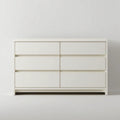 Biała komoda z 6 szufladami z lakierowanej płyty MDF, 120 × 40 × 80 cm