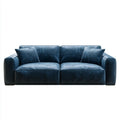 Sofa dwuosobowa granatowa z tapicerką poliestrową 220 x 100 x 85 cm