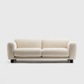 Dwuosobowa sofa z tkaniny bouclé, kremowa, 170 x 85 x 78 cm