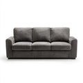 Sofa trzyosobowa szara z poliestru sztruksowego 210 × 90 × 88 cm