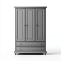 Szafa trzydrzwiowa z 2 szufladami, szara, MDF, 150 × 60 × 220 cm