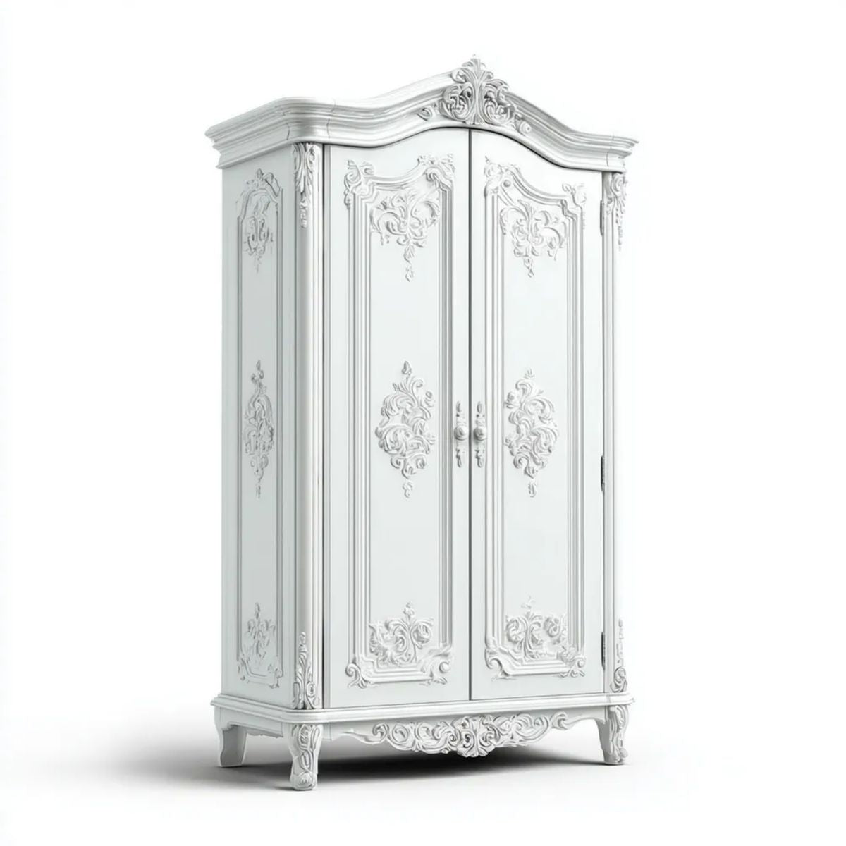 Biała szafa sypialniana 2-drzwiowa z MDF, 120 x 55 x 220 cm