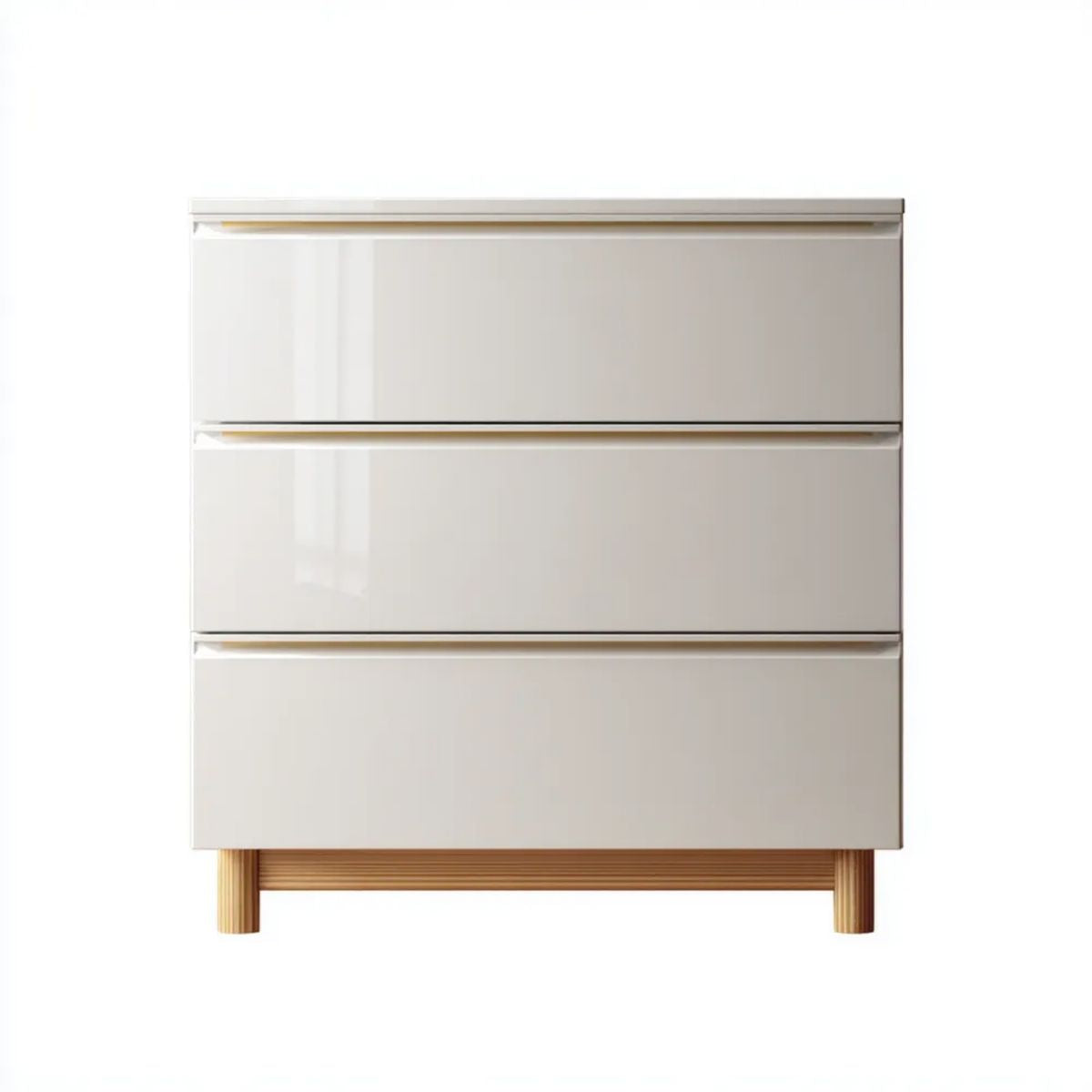 Biała komoda z 3 szufladami z płyty MDF, 80 × 40 × 90 cm
