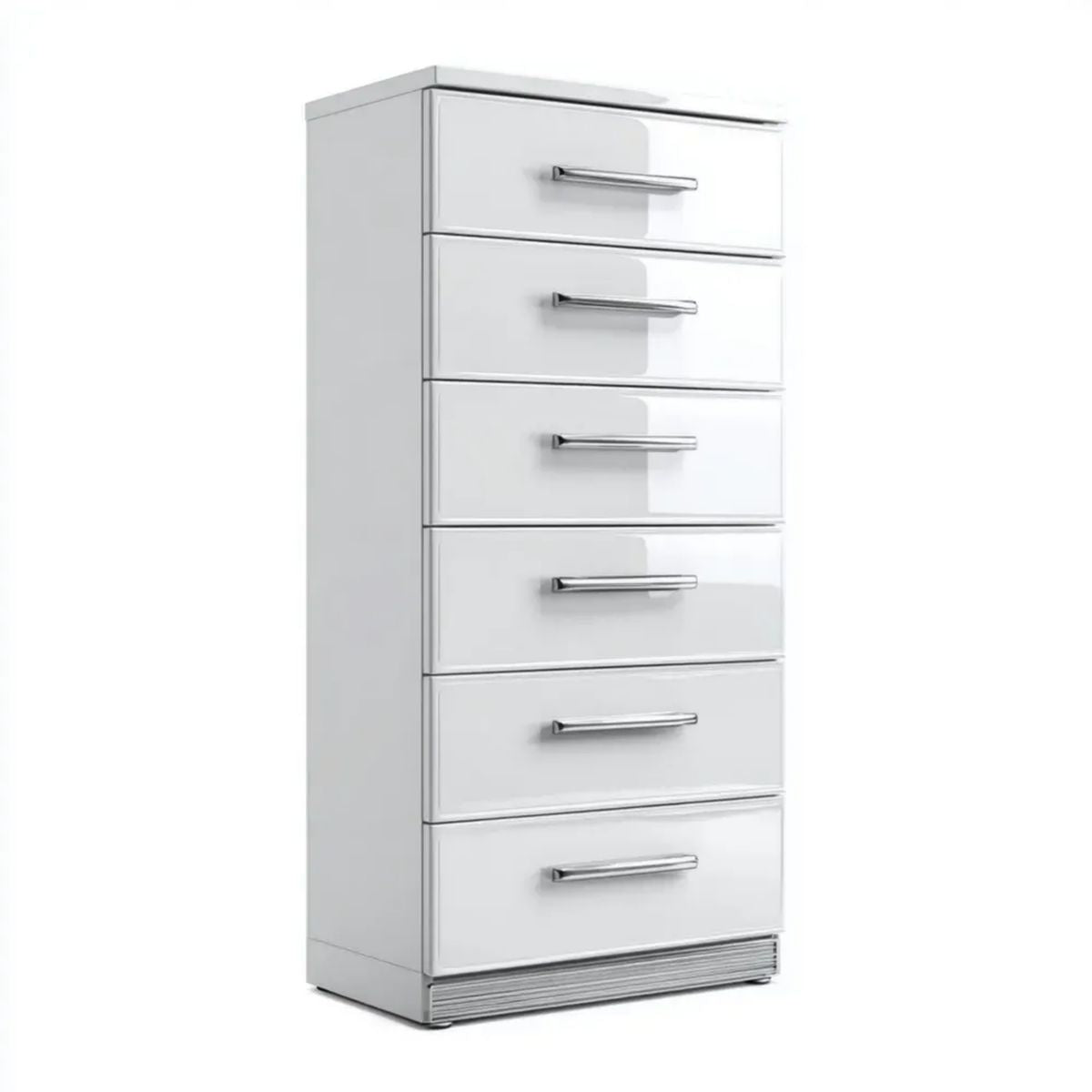 Biała komoda z 6 szufladami z płyty MDF 60 x 40 x 120 cm
